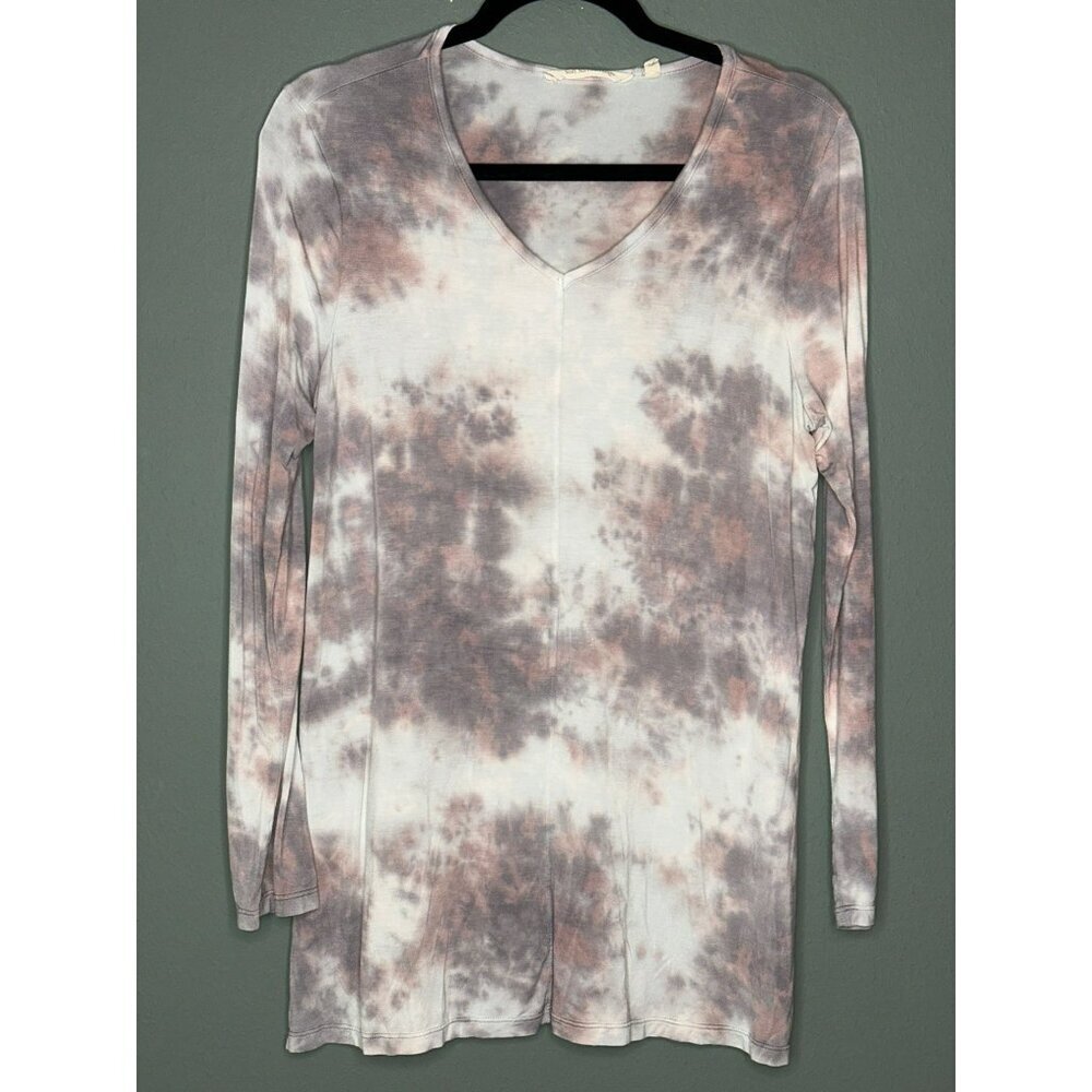 Soft Surroundings Tie Dye Acid Wash LS Tunic Blouse Women's Small